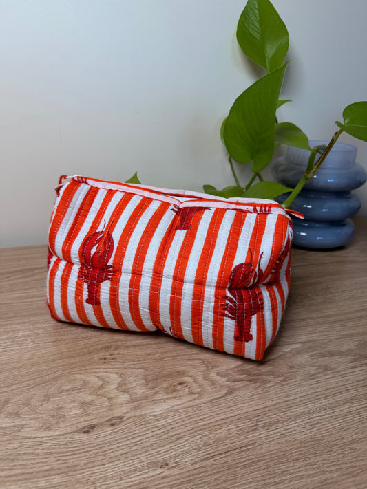 Medium Handmade Cotton Makeup Bag