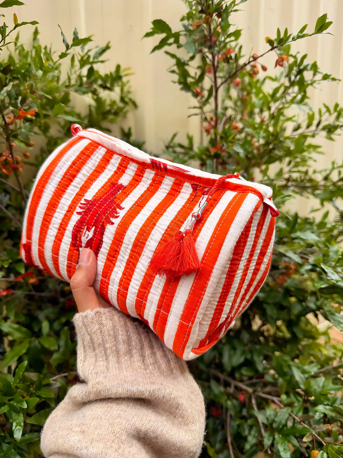 Set of 3 Handmade Cotton Makeup Bags