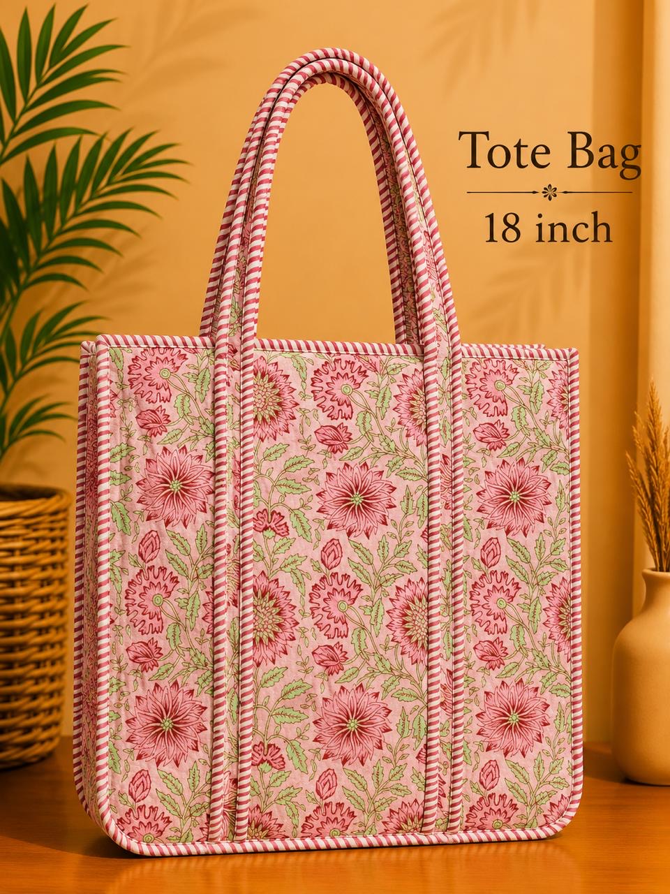 Pink Sunshine Tote - 18*18 Inches - PRE ORDER - Shipped by 27/10/2026