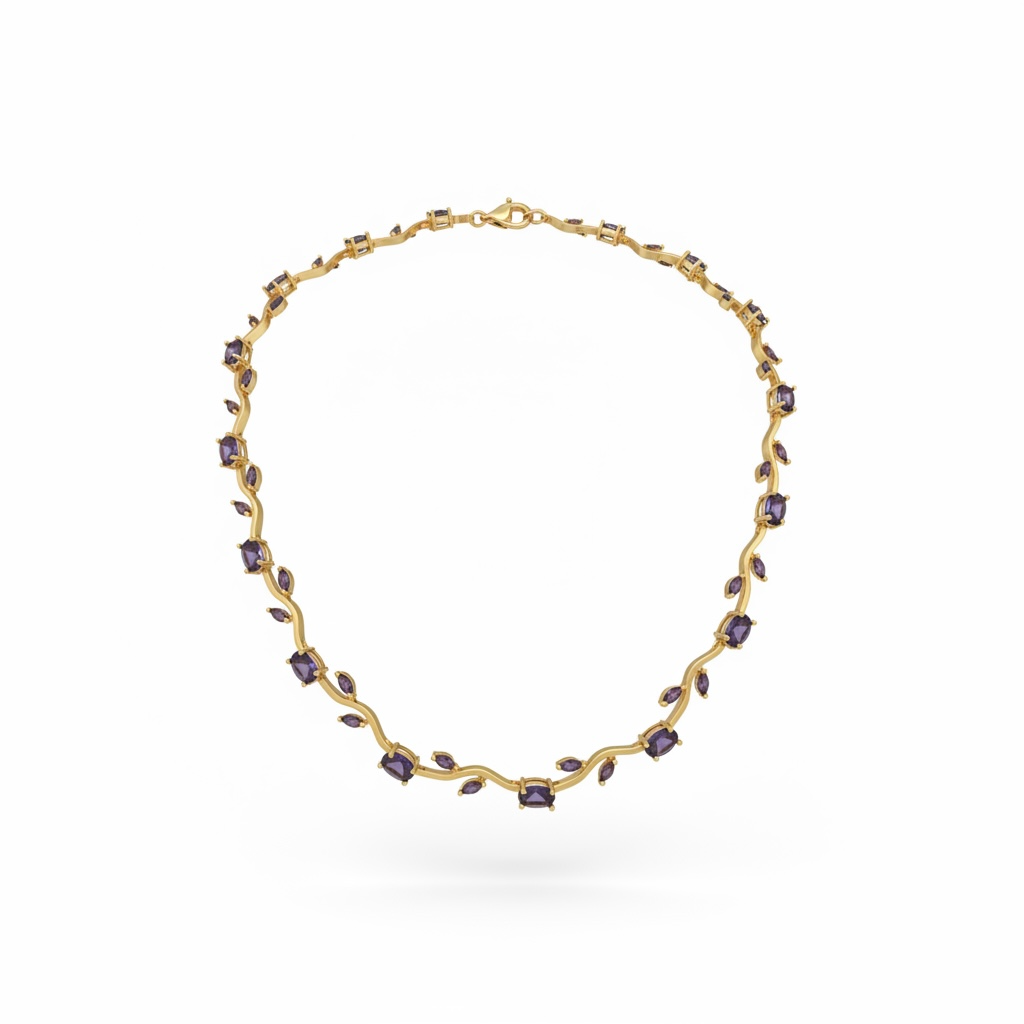 Golden Tulip Vine Necklace