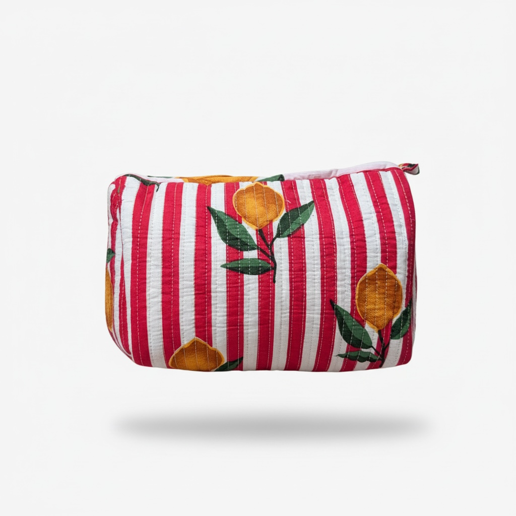 Small Handmade Cotton Makeup Bag