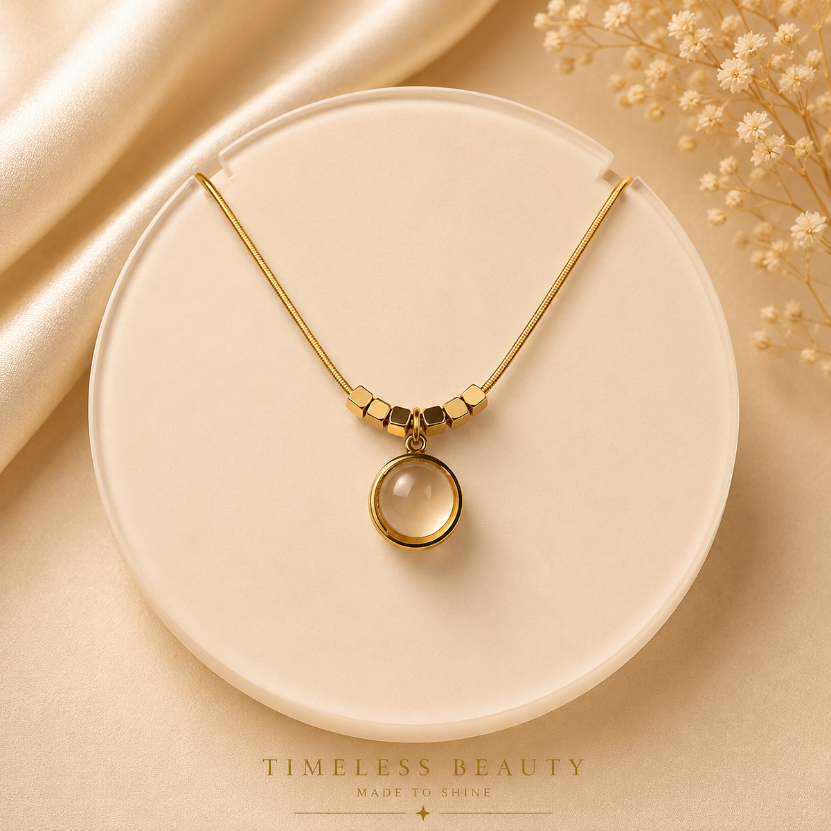 Golden Mist Pendant Necklace ✨