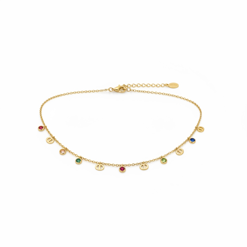 Aurora Crystal Charm Necklace