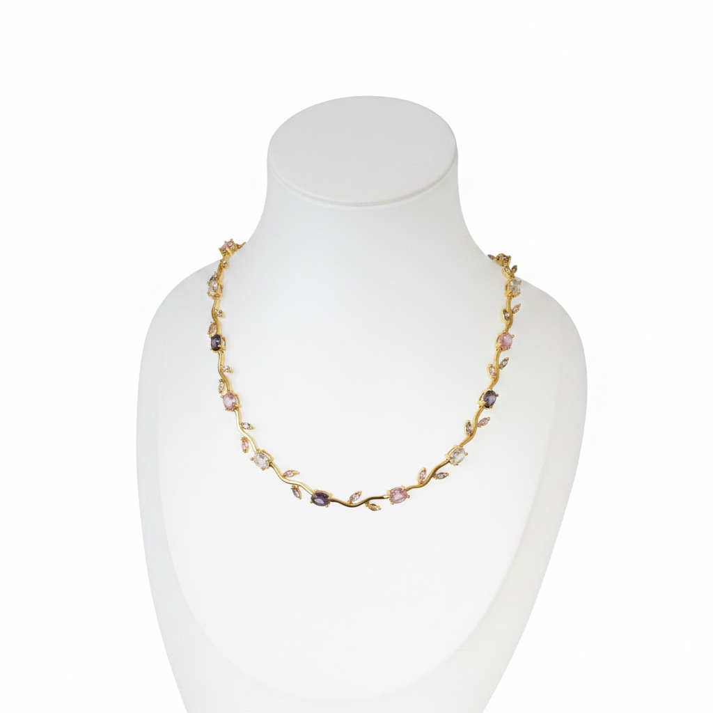 Golden Tulip Vine Necklace