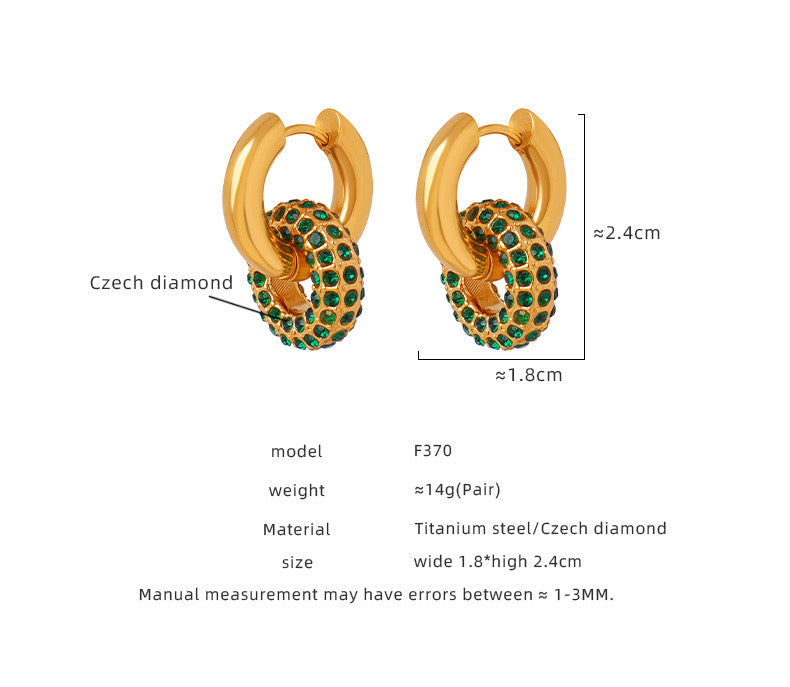 Aurora Interchangeable Crystal Huggie Earrings
