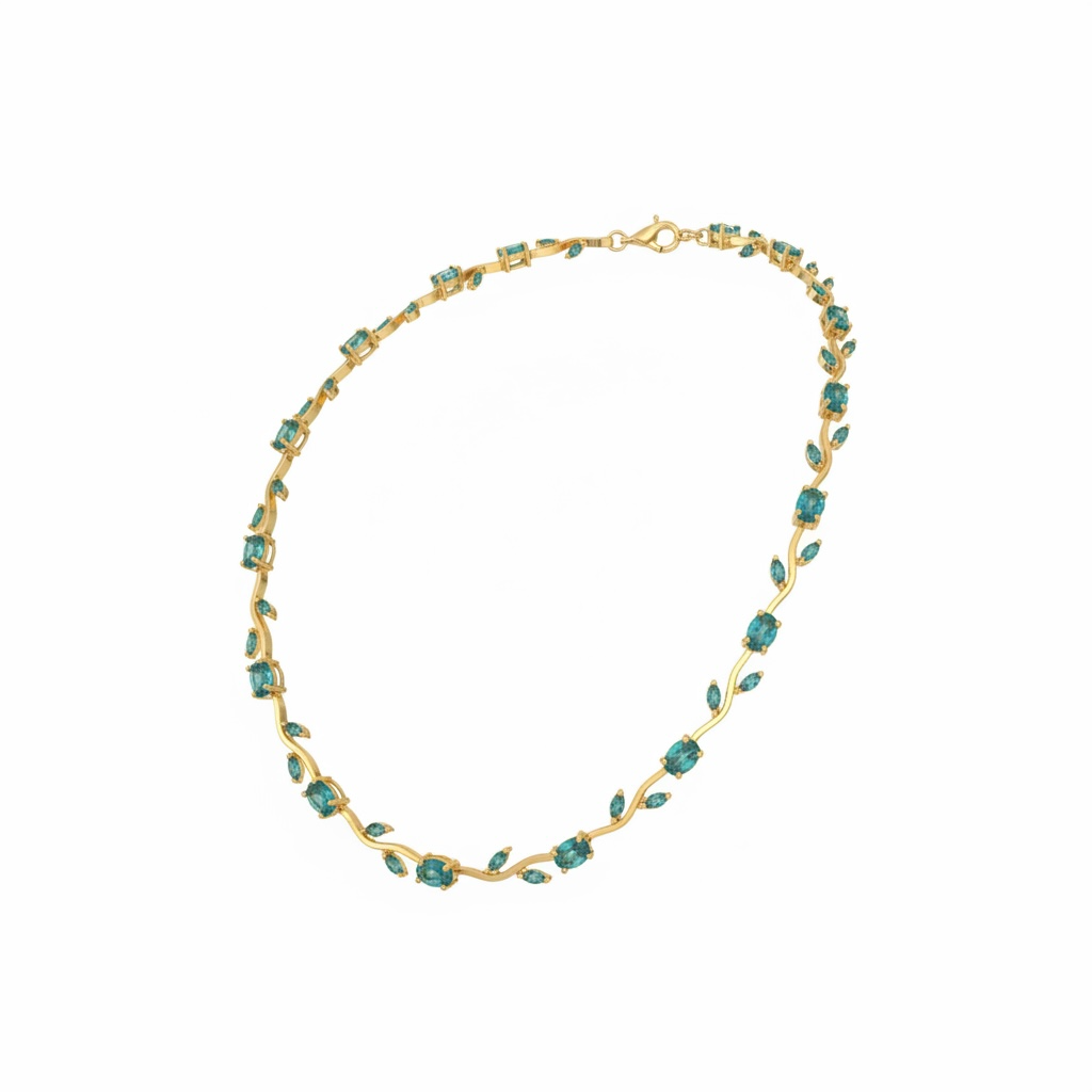 Golden Tulip Vine Necklace