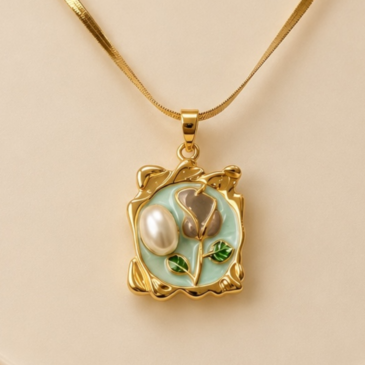 Pearl Bloom Pendant Necklace 🌷✨