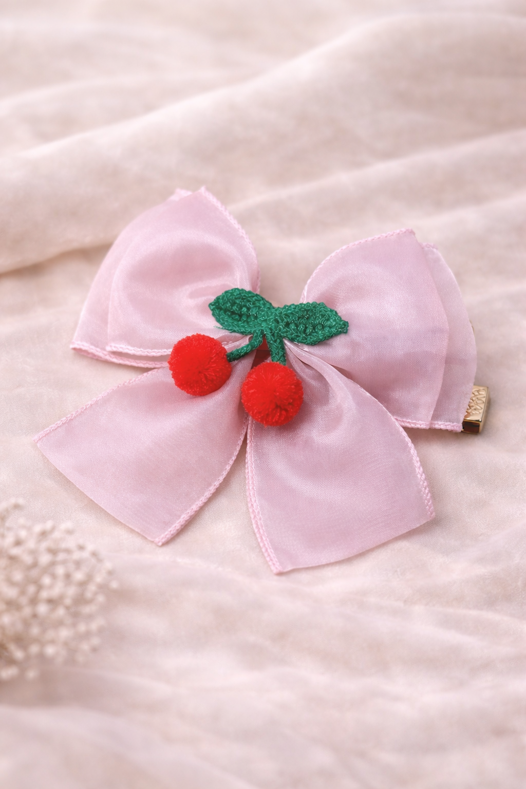 Cherry Luxe Bow Clip 🍒  | Elegant Hair Accessories Australia