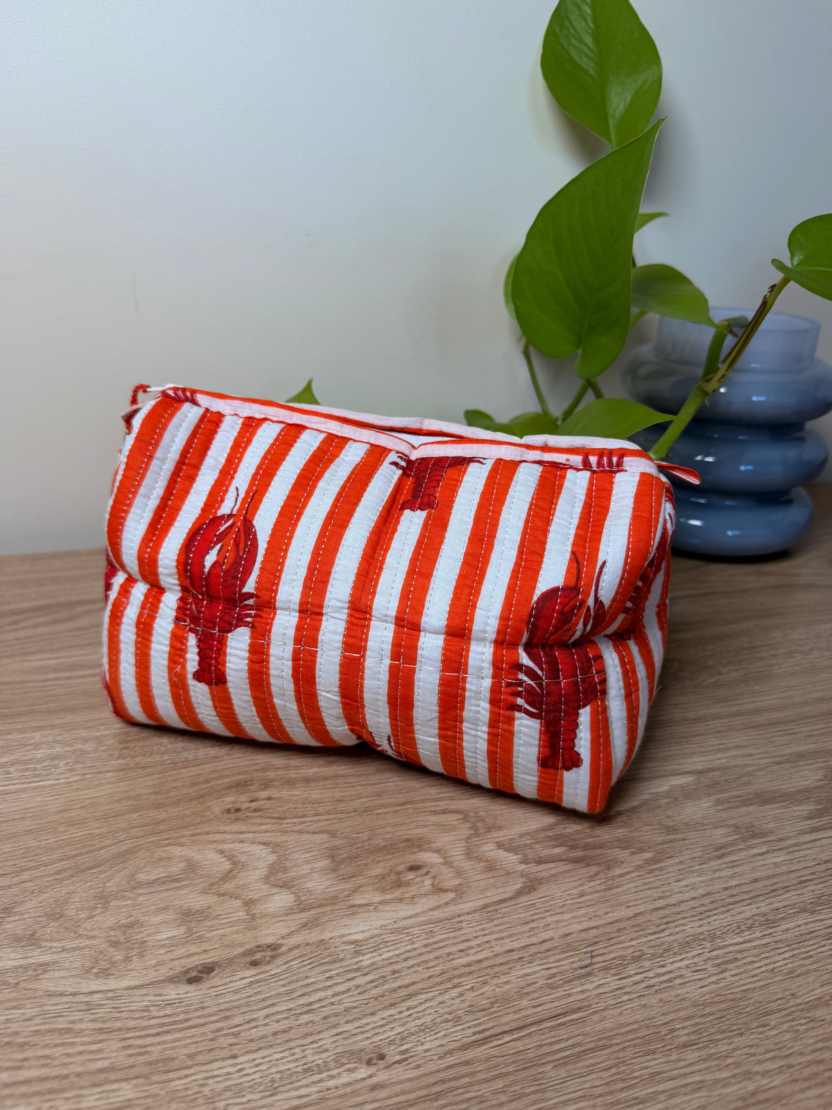 Large Handmade Cotton Makeup Bag