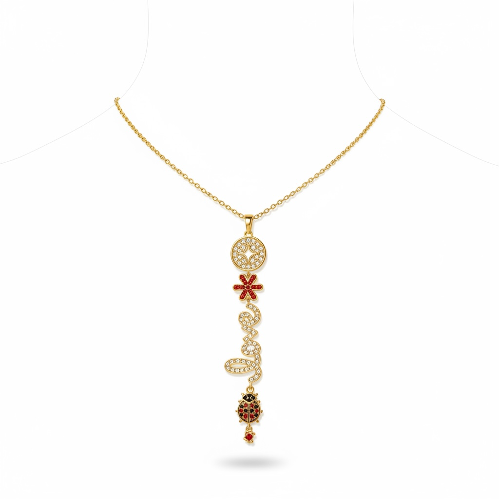 Celeste Lucky Love Necklace – Gold Charm Pendant