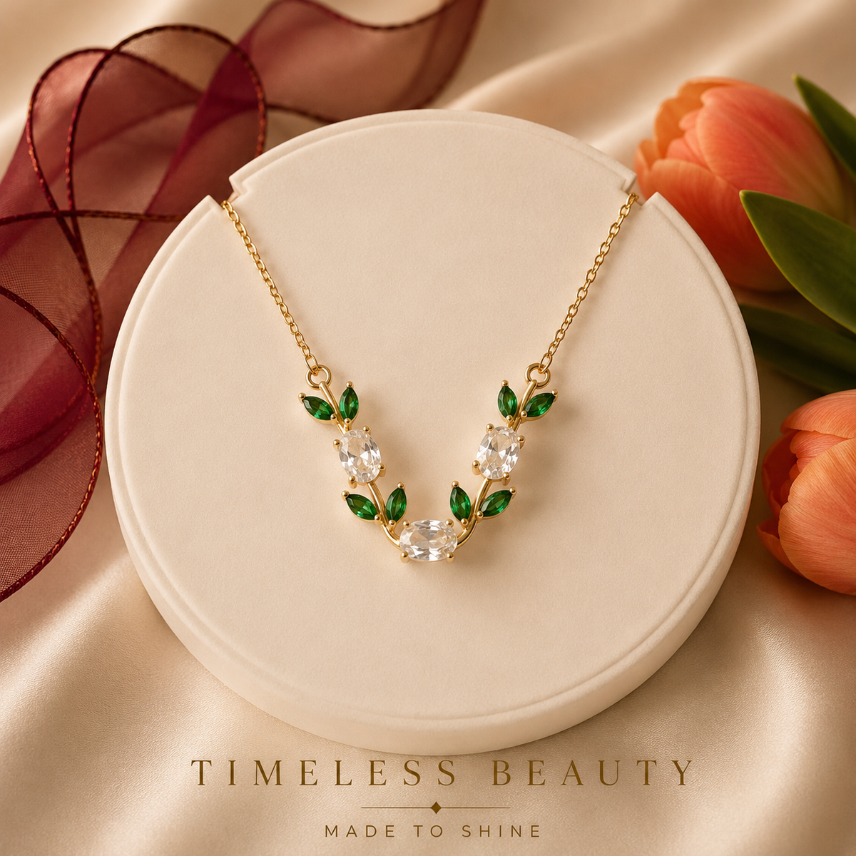 Tulip Bloom Pendant Necklace