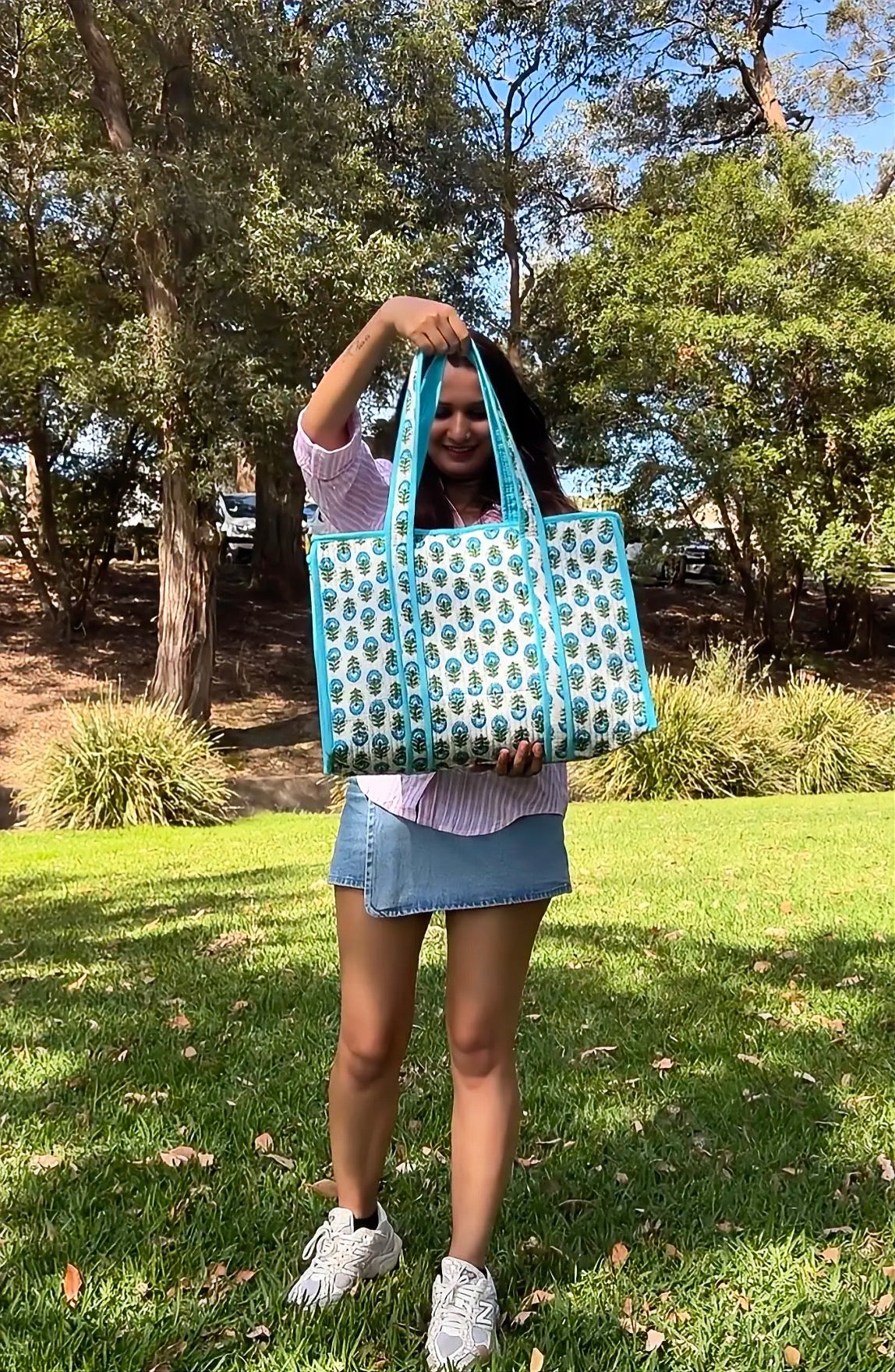 Blue Paradise Tote | 16×18" Cotton Tote Bag